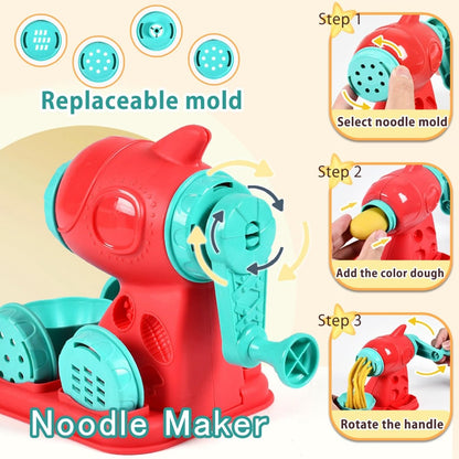3 in 1 Dough Kitchen Toy Set, Ice Cream Noodle Hamburger Maker Kit - Babies Mall