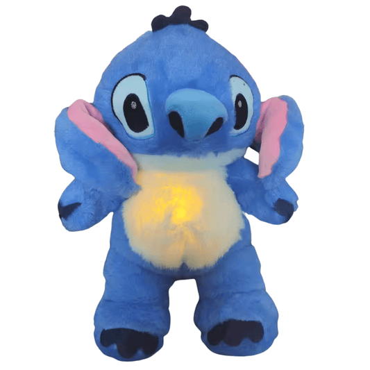 Blue Stitch - Inspired Breathing Plush Toy with Soothing Light and Sound - Babies Mall