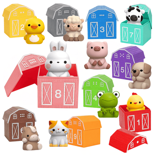 Montessori Toddler Matching Toy Set, 20 - Piece, Numbered, 4 Themes - Babies Mall